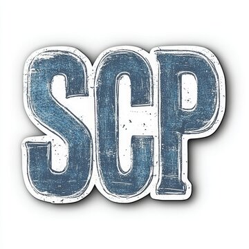 Sticker blue letters SCP, the club of Paderborn, Germany, Bundesliga