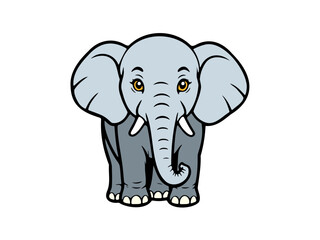 Cartoon elephant standing