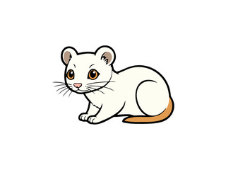 Full body illustration of a stoat