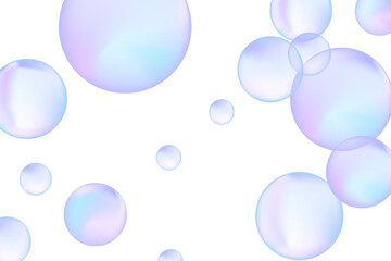 Modern realistic water bubbles, great design for any purposes. Vector illustration background. Abstract background. Banner, flyer. Creative design. Vector template.