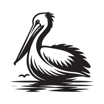 recommend clip art: Spot-Billed Pelican Silhouette Vector Illustration – Premium Graphic Design
