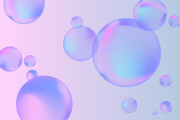 Modern realistic water bubbles, great design for any purposes. Vector illustration background. Abstract background. Banner, flyer. Creative design. Vector template.