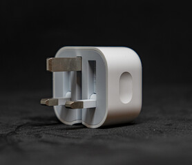 White Electric Plug for Type-C Charging - Compact and Efficient Design