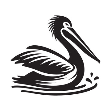 recommend clip art: Spot-Billed Pelican Silhouette Vector Illustration – Premium Graphic Design
