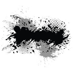 Silhouette Vector brush stroke, grunge paint Background