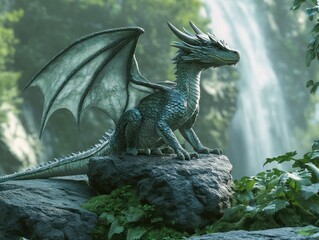 dragon statue on the wall