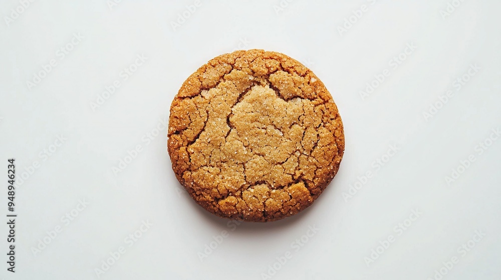 Poster a white surface with a cookie missing a portion of its top