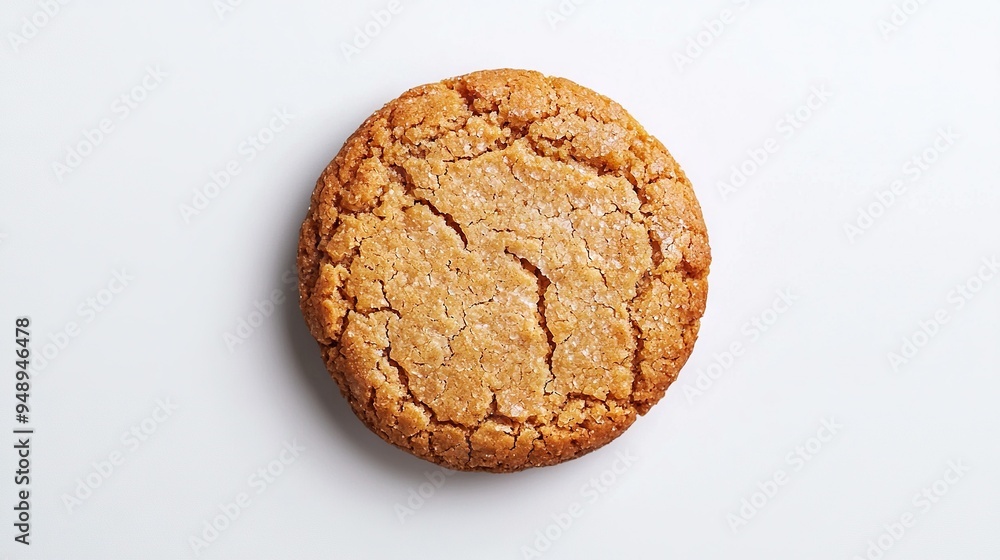 Poster a white cookie surface with two bite marks, one on the crust and the other on the rest of the cookie