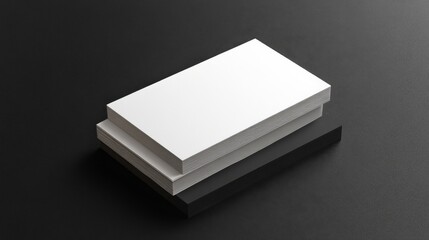 Fototapeta premium white Business Card on Black Background for Professional Branding and Design Mockup