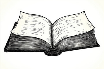 Obraz premium open book isolated on white