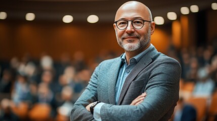 Fototapeta premium Business leadership conference speaker