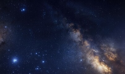 Fototapeta premium A starry night sky with a long line of stars