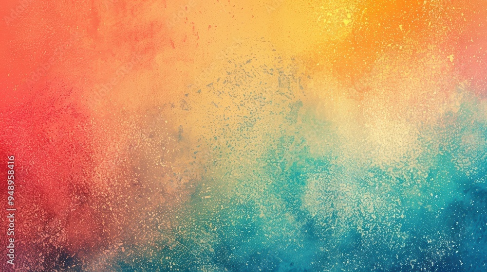 Sticker grainy fall background abstract in pastel colors, bright gradient colors with noise effect texture