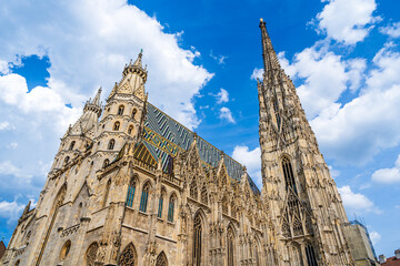 The gothic Saint Stephen's Cathedral in Vienna capital city of Austria