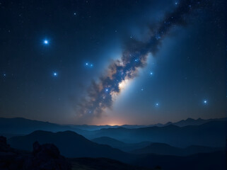 Fototapeta premium Atemberaubende Aufnahme der Milchstraße