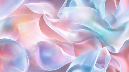 Obraz premium A close-up of a pink and blue background with lots of wavy material at the bottom of the image