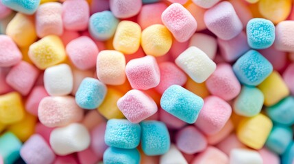 "Sweet Canvas: Colorful Mini Marshmallow Texture"