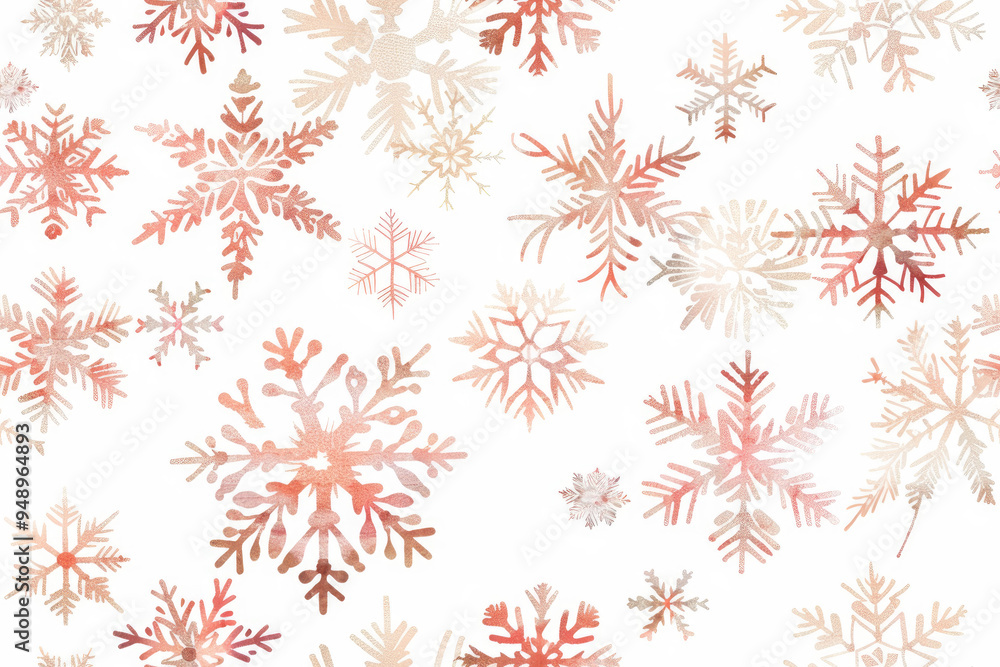 Poster seamless pattern with snowflakes