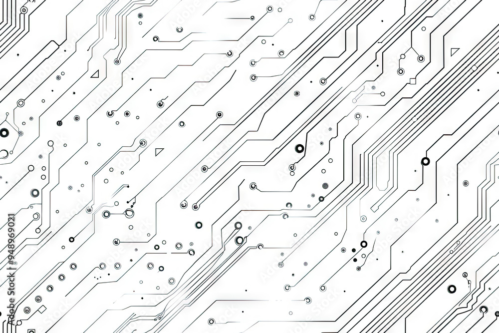 Aufkleber abstract tech background with circuits and lines