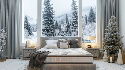 Flash Sale Web Banner for Winter Sleep Essentials with 35% Discount on Mattresses This Weekend Only