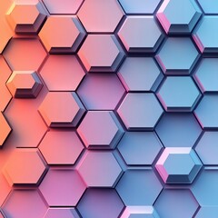 Geometric pattern of interlocking hexagons in a gradient color scheme creating a modern abstract background