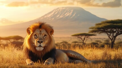 lion in the wild