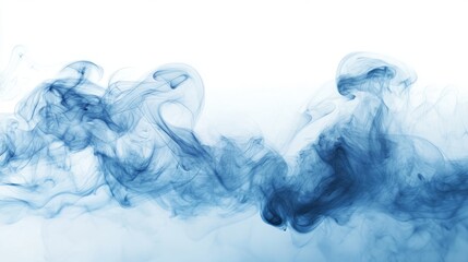 movement of smoke, Abstract Light blue smoke on white background, Light blue background,Light blue ink on white background 