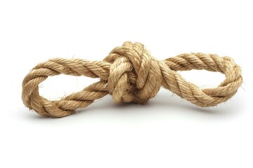 Fototapeta premium A knot of rope on a white background