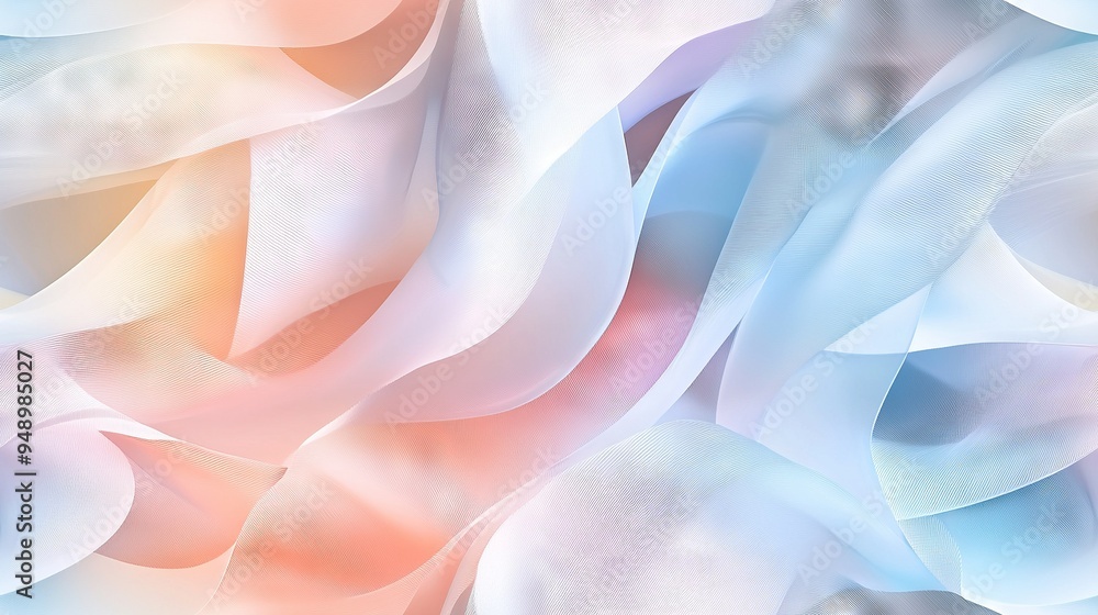 Poster a detailed portrait of a blue-and-pink background featuring a hazy depiction of an object at its foc