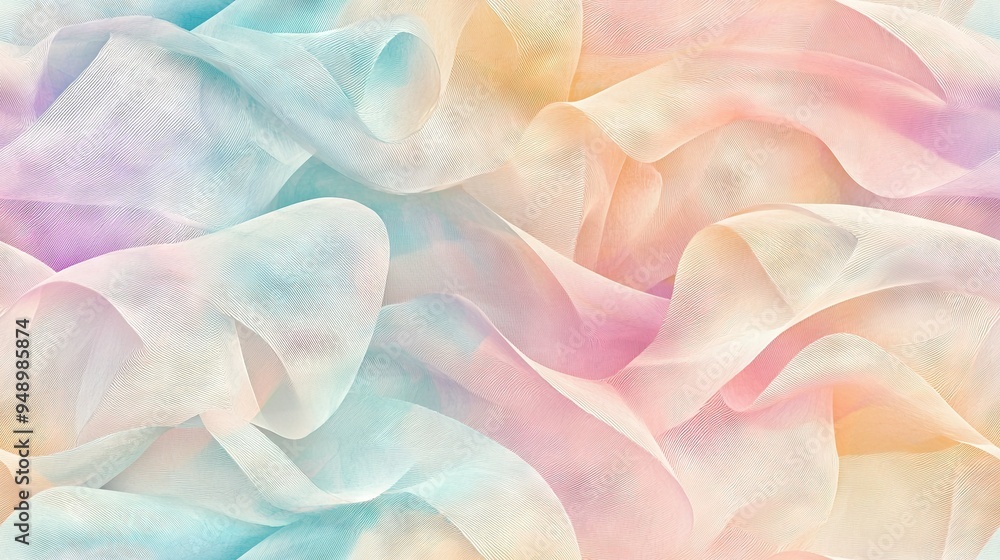 Poster a close-up of a multicolored fabric with an extensive coverage on the background
