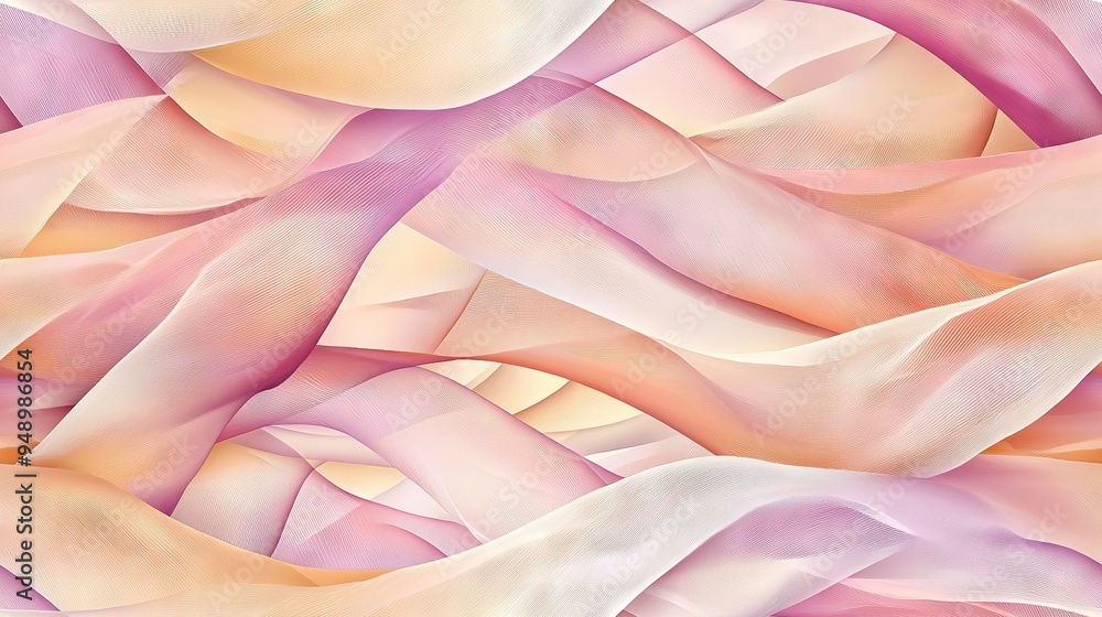 Poster a close-up of a pink and yellow background with wavy lines at the bottom of the image