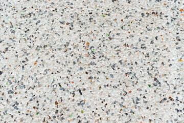 Exterior wall with granite texture and colored crystals