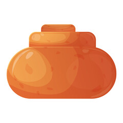 Fresh baked cinnabon. Sweet tasty bakery. Vector illustration of  the brown cinnabon