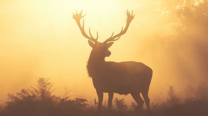 deer in the sunset