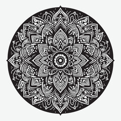 Mandala silhouette with a blend of modern and traditional elements