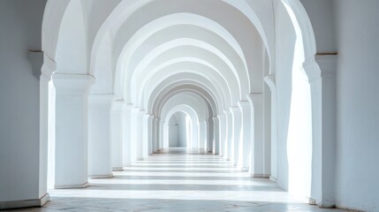 Obraz premium White Arches in a Moroccan Mosque