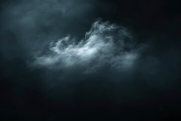Obraz premium Abstract White Smoke on Black Background