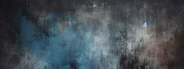 Fototapeta premium Blue background with abstract blue smoke, dark or navy blue grunge texture with grainy stains, Blue grunge with smoky stains and marble grunge. 