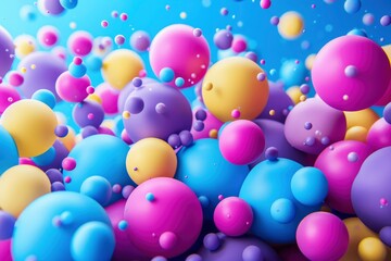 Abstract Colorful 3D Spheres Background