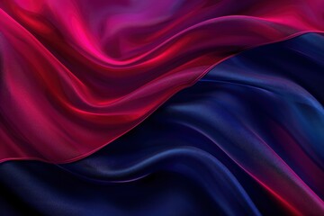 Fototapeta premium Abstract Blue and Red Draped Fabric Background