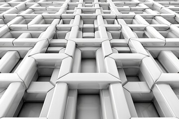 Fototapeta premium Abstract White Grid Pattern