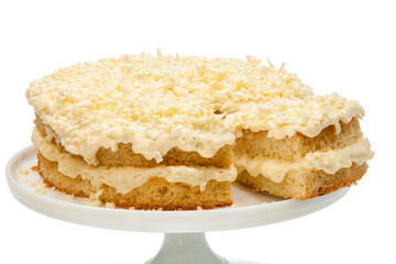 vanilla cake with vanilla cream