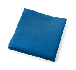 Folded clean napkins on white background