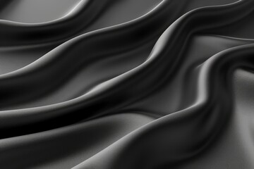 Fototapeta premium Abstract Black Draped Fabric Background
