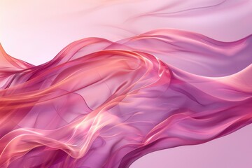 Obraz premium Abstract Pink and Orange Fabric Swirling in the Wind