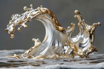 Golden Wave Splash
