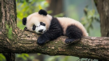 giant panda eating bamboo