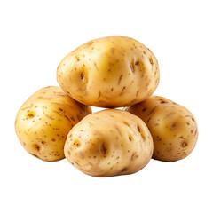 Fresh Young Potato Isolated Against Transparent Background