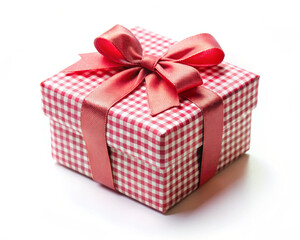 Obraz premium pink gift box with ribbon