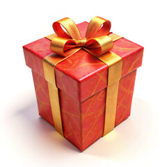 Fototapeta premium gift box isolated on white